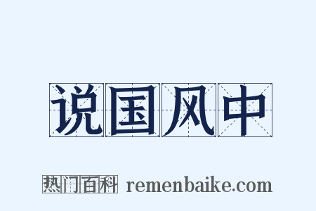 说国风中是什么意思的图片